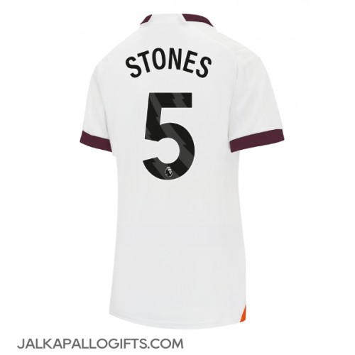 Manchester City John Stones #5 Vieraspaita Naiset 2023-24 Lyhythihainen